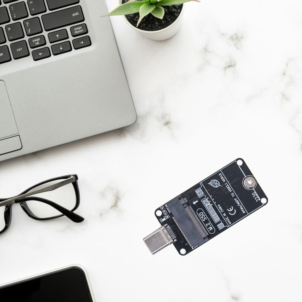 Two Protocol M.2 NVMe SATAs SSDs Adapters Type C USB 3.1 Gen2 10Gbps Portable Storage Converters