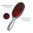 thumbnail image 2 of MISEL Professional Boar Bristle Hair Brush for Women and Men | Detangles All Natural Hair Types and Hair Extensions | Reduces Breakage | Great for Wavy and Straight Hair | Salon-Approved | Large, 2 of 6