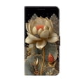 thumbnail image 2 of Case For Google Pixel 9a Crystal Material Painted Pattern With Multi-Card Holder Bills Slot, PU Leather Magnetic Wallet Case,Pink,For Pixel 9a, 2 of 6
