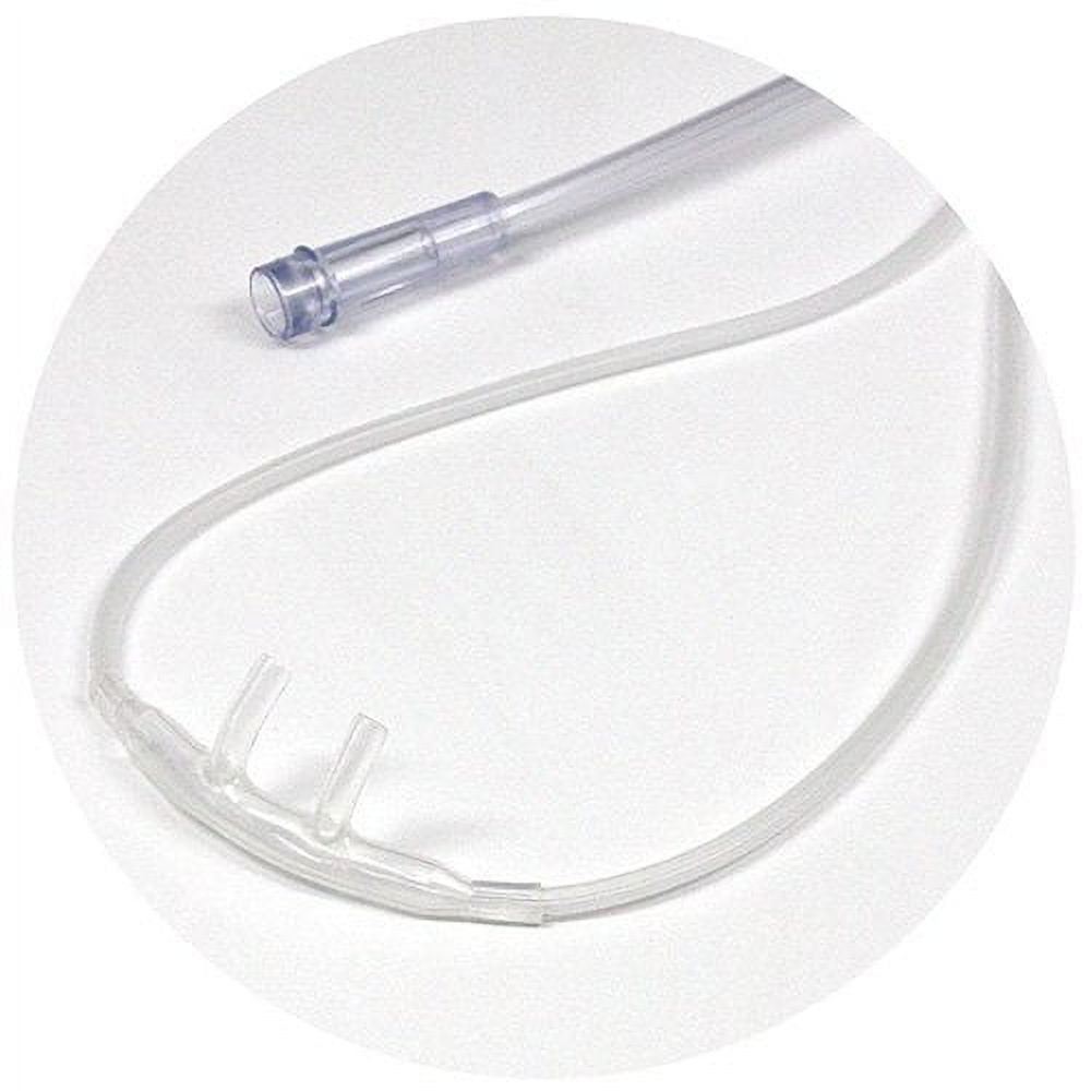 Sunset Healthcare Solutions 5pk 4Ft Soft Adult Oxygen Nasal Cannula w/Kink-Free Supply Tubing (RES1104S), Clear, 5.0 Count