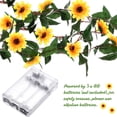 thumbnail image 3 of MINKUROW Artificial Sunflower String Lights 20 LED 6.5 Feet Sunflower Home Decor Sunflower Battery Operated String Fairy Lights for Indoor ,Warm White, 3 of 5