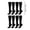 44# Black, variant on 4 Pairs Knee High Socks for Women Knee Socks Cotton Long Sock Striped Tube Sock 80s Accessories White