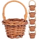 thumbnail image 1 of 6pcs Miniature Woven Baskets Mini Handles Containers Planter Photography Props, 1 of 4