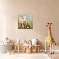 thumbnail image 4 of ZHONGYUTONG Sheep Canvas Wall Art Lamb and Flower Picture Rustic Cute Farm Animal Painting Country Poster for Farmhouse Decor Framed (12.00" x 12.00"), 4 of 5