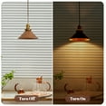 thumbnail image 3 of Oyisen Hanging Pendant Light Rusted Copper Lampshade with Adjustable Cord Pendant Ceiling Lights Retro Antique Hanging Light for Kitchen Island Living Room and Dining Room, 3 of 7