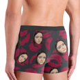 thumbnail image 4 of MNCEKFOD Men's Boxer Briefs Breathable Elastic Waist Funny Face Prints For Customized For Boyfriend Underwear Red M, 4 of 4