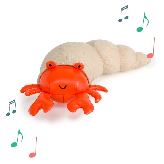 Musical Animals - Brigitte the Hermit Crab Pull-String Music Box Plush Toy for Babies and Toddlers
