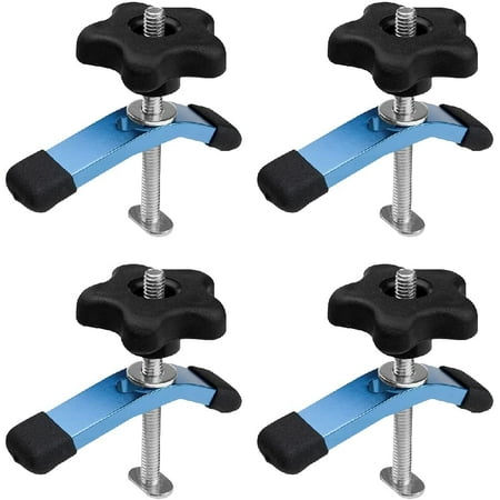 UPC: 0843441111429 | POWERTEC 71389-P2 T-Track Mini Hold-Down Clamp  3-5/8  L x 3/4  Width  Set of 4