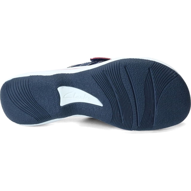 Clarks Femmes, Brise Sandale de Mer Rouge Blanc Bleu 7 M