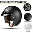 thumbnail image 3 of AHR RUN-O5 Retro 3/4 Open Face Motorcycle Helmet DOT Visor Scooter Cruiser L, 3 of 10