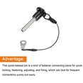thumbnail image 5 of Stainless Steel Quick Release Pin 6mm Diameter Ball Locking Pin with Push Button Lanyard Cable Usable Length 25mm, 5 of 5