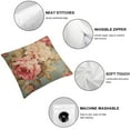 thumbnail image 4 of Nawypu  Square Cushion Cases Pillowcase Covers Peony Flower Canvas Throw Pillow Covers 2pcs for Home Sofa Couch Bed Decoration, 4 of 6