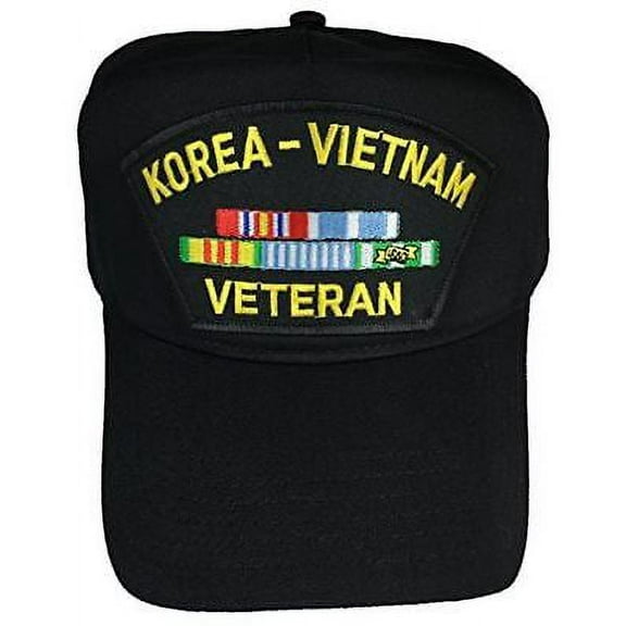 KOREA VIETNAM WAR VETERAN WITH CAMPAIGN SERVICE RIBBONS HAT CAP