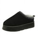 thumbnail image 1 of Zapatillas de lana para mujer, pantuflas de lana con plataforma cálida, zapatillas de piel de oveja para mujer, zapatos de mujer 2023, 1 of 4