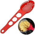 thumbnail image 1 of ShenMo Nylon Spaghetti Server Non-Stick Pasta Fork Slotted Spoon Food Strainer with Spaghetti Measure Tool Strainer Ladle for Kitchen Dishwasher, Large Size, 1 of 7