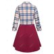 thumbnail image 2 of Blusa de bolsillo a cuadros de talla grande y juego de cami superior Rosegal  Blusas Tallas Grandes, 2 of 5