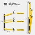 thumbnail image 3 of Lumber Storage Rack Folding Wood Storage Racks WallMounted Metal Racks for Storage with Level Heavy Duty Garage Wood Organizer for Woodworking Shop Indoor & Outdoor Use pairs Yellow, 3 of 8