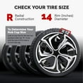 thumbnail image 4 of 14 Inch Wheel Hub Caps, Long Lasting 4 Pcs Wheel Rim Covers Rugged Construction  for Most Car Truck SUV, 4 of 7