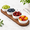 White, variant on Black Ceramic 4-Piece Dip Serving Platter Set for Appetizers, Salsa, and Side Dishes