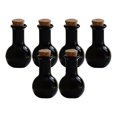 thumbnail image 4 of 6 mini botellas de vidrio con tapón de corcho, frascos de almacenamiento para deseos. Negro, 4 of 6