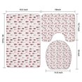 thumbnail image 3 of Pink Christmas Tree Pattern Bathroom Rugs Sets 3 Piece,Toilet Cover Set,Absorbent Non Slip Bathroom Mats Sets with U-Shaped Contour Rug Toilet Rug Set, 3 of 5