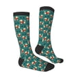 thumbnail image 3 of Picia Women Crew Soft Moisture-wicking Socks Cartoon Poodle Dog Pattern Design Cotton Socks, One Size fit All, 3 of 9