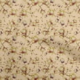 thumbnail image 1 of oneOone Cotton Poplin Twill Dark Beige Fabric Floral Diy Clothing Quilting Fabric Print Fabric By Yard 56 Inch Wide, 1 of 4