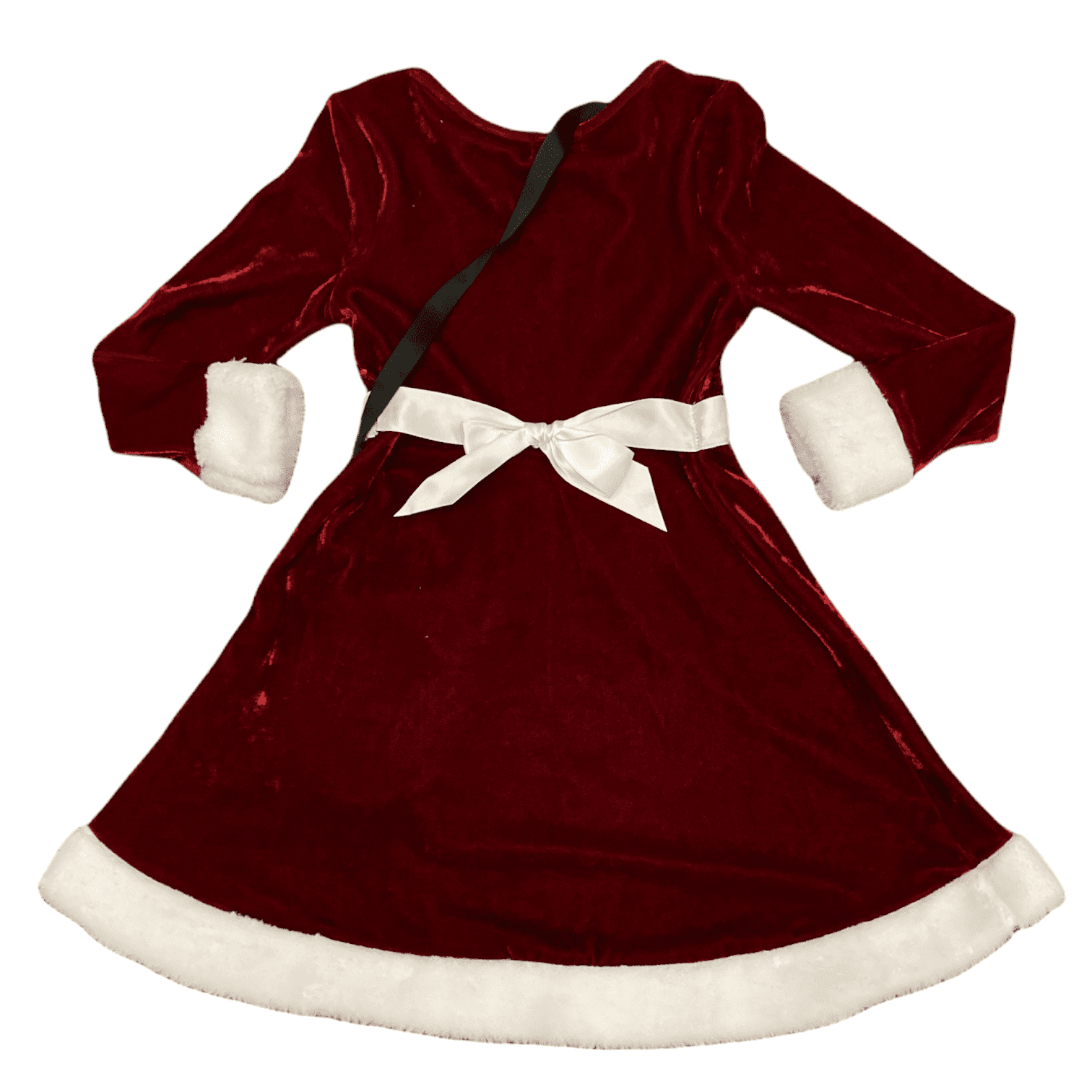Pink \u0026 Violet Girls' Sequin Bodice Velvet Santa Holiday Dress w/ Purse  (Cat, 2T) - Walmart.com