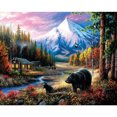 thumbnail image 2 of Cuadros Decorativos Oso negro lienzo pintura al óleo por números Kit pared arte póster (S614) Likrtyny embutido en tela, 2 of 9