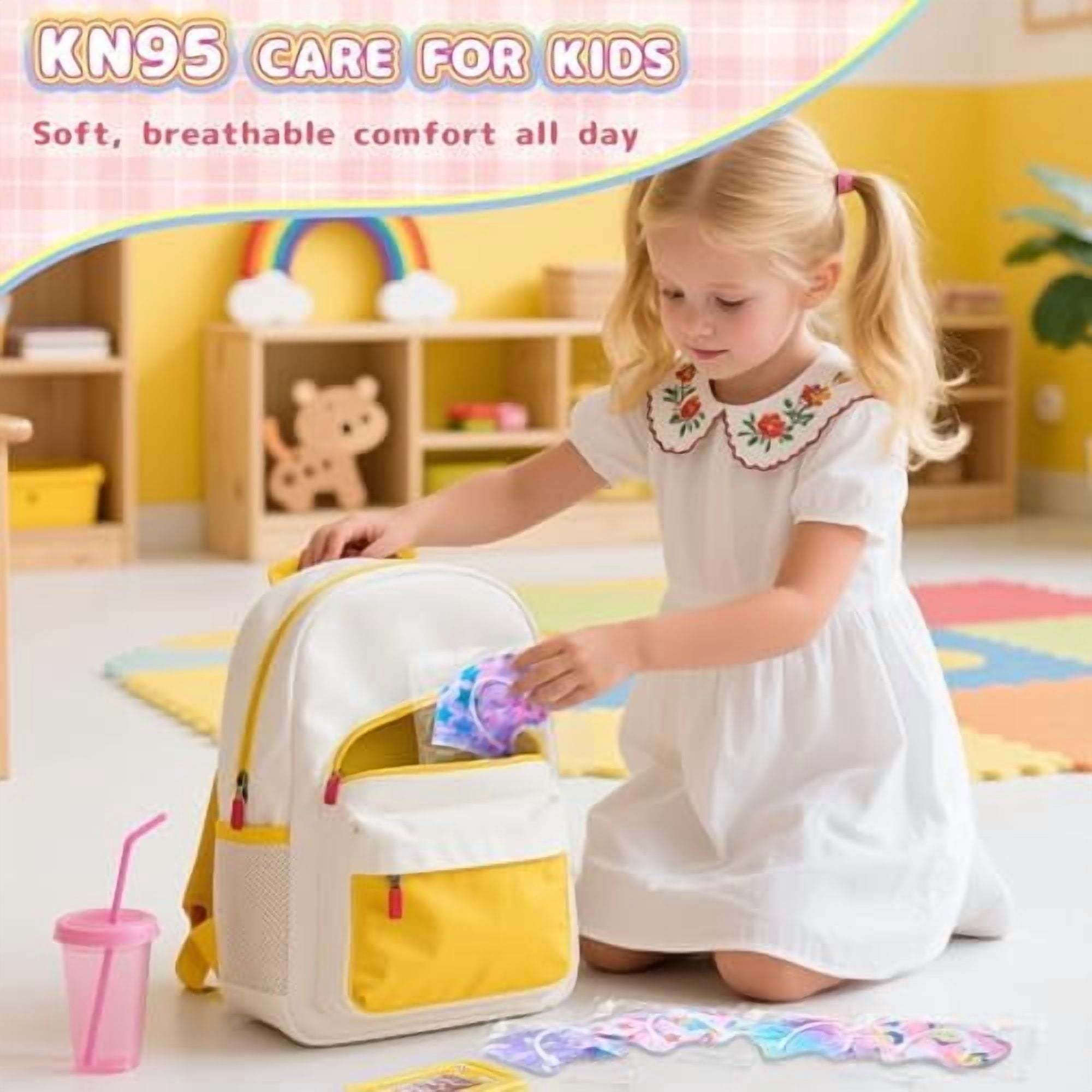 Kids KN95 Face Mask Disposable - 50 Pack KN 95 Kid Masks Children Small Size Breathable Girls Kids KN95 Unicorn Mask Mascaras KN95 Para Niños$$Tools & Hardware Other