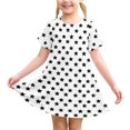 thumbnail image 7 of Girls Shift Dress Cute Star Print Ruffle Short Sleeve Casual Girl Dresses for Party Daily Wear, 7 of 7