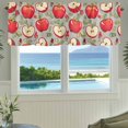 thumbnail image 6 of Red Apples Kitchen Valances for Windows, Modern Art Watercolor Bathroom Window Valances 60x18 Inch Rod Pocket Window Treatments Valance Curtains for Living Room Bedroom Decor, 6 of 9