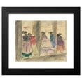 thumbnail image 2 of Italico Brass 18x15 Black Modern Framed Museum Art Print Titled - Figures in Masquerade on the Loggia of the Ducal Palace, Venice (1925), 2 of 5