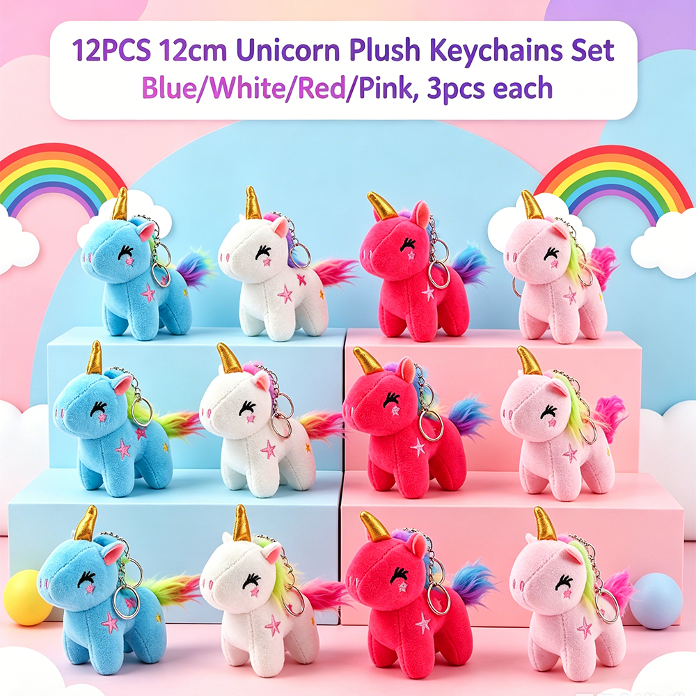 DOLIZU Unicorn Stuffed Animal 6.3'' Cute Soft Unicorn Plush Toy, Cute Unicorn Plush Charm.