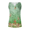 thumbnail image 4 of Débardeurs & Camisoles pour Femmes Liquidation Gilet Mélangé Mode Décontractée Imprimé Floral Bouton Sans Manches, 4 of 5