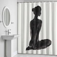 thumbnail image 5 of Abstract Woman Shower Curtain for Bathroom Decor, Minimalist Art Modern Style Impression Waterproof Fabric Shower Curtain, 72"x78" Set with 12 Hooks, 5 of 9