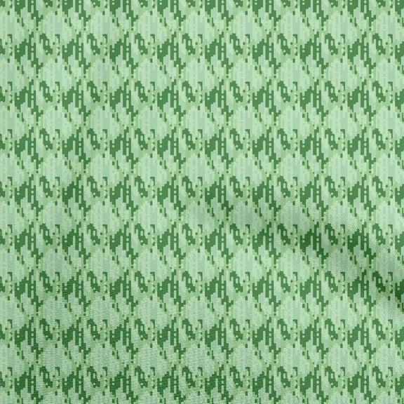 oneOone Polyester Spandex Green Fabric Abstracts Diy Clothing Quilting Fabric Print Fabric By Yard 56 Inch Wide
