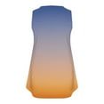 thumbnail image 4 of Fartey Button Up Tank Tops for Women Plus Size Pleated V Neck Tanks Summer Sleeveless Shirts Fashion Gradient Print Camis Top Loose Flowy Beach Camisoles Yellow XL, 4 of 4