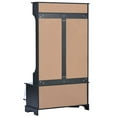 thumbnail image 2 of UBesGoo Entryway Hall Tree with 2 Flip Shoe Cabinet, Storage Bench and Coat Rack, Metal Hanging Hooks, 3 Shelves for Hallway Living Room Bedroom Home, Black, 2 of 16