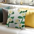 thumbnail image 3 of BANET Yellow Rose Flower Embroidered Throw Pillow Covers, Farmhouse Decorative Accent Pillowcase, Cushion Covers, Lumbar Pillow for Farmhouse Home Decor 12x12in, 3 of 5