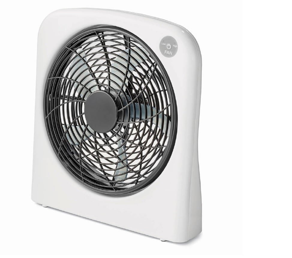 Mainstays 10" Box Fan White