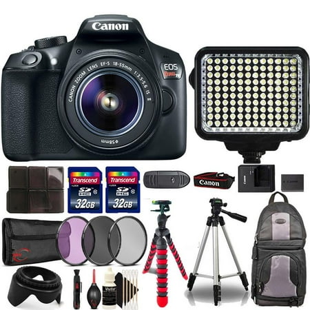 Canon EOS Rebel T6 18MP Digital SLR with 18-55mm IS II Lens , 120 LED Light and Top Accessory (Top 10 Best Dslr Camera)