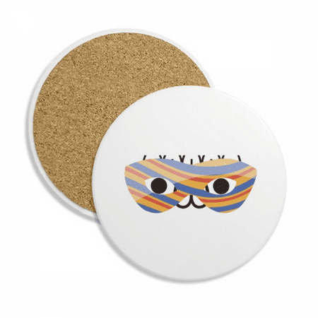 

Lovely Face Festival Party Expression Coaster Cup Mug Tabletop Protection Absorbent Stone