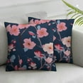 thumbnail image 2 of Nawypu Spring Cherry Blossom Throw Pillow Covers Pillowcases Set of 2Japanese Flower Branch Decorative Square Pillow Case Cushion Covers Standard Size for Sofa Couch Outdoor Bed Pillow Protector, 2 of 6