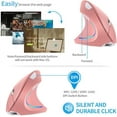 thumbnail image 4 of SAYTAY Vertical Mouse, Right Handed 2.4GHz Wireless Ergonomic Rechargeable Vertical Mouse with 4 Adjustable DPI 800/1200/1600/2400, 8 Buttons,Compatible with PC, Desktop,Mac (Pink), 4 of 5