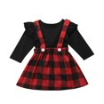 thumbnail image 1 of Toddler Girls Christmas Princess Plaid Outfits, 1 of 5