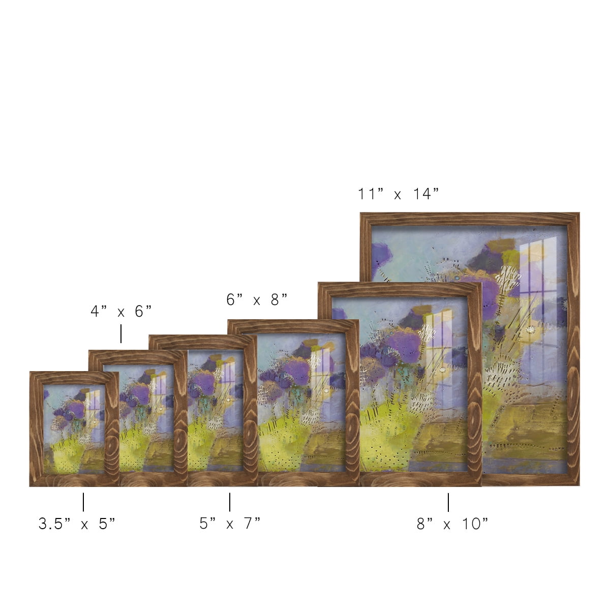 Blumen I -Framed Print w/glass-Walnut