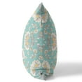 thumbnail image 2 of 16" X 16" Vert et Blanc Drap Coussin à Fleurs, 2 of 3