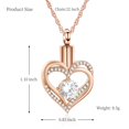 thumbnail image 2 of Cremation Jewelry Heart Urn Necklace for Ashes for Women Gilrs Memorial Keepsake Birthstone Pendant, 2 of 6
