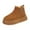 Brown, variant on Rokment Platform Snow Boots for Women 2025 Winter Fleece Lined Warm Non Slip Slip-On Chelsea Ankle Booties